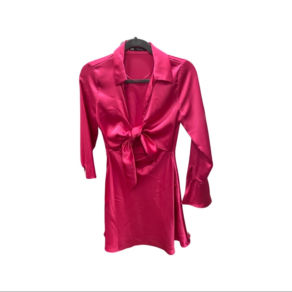 Pink Satin Zara Dress size XS worn once